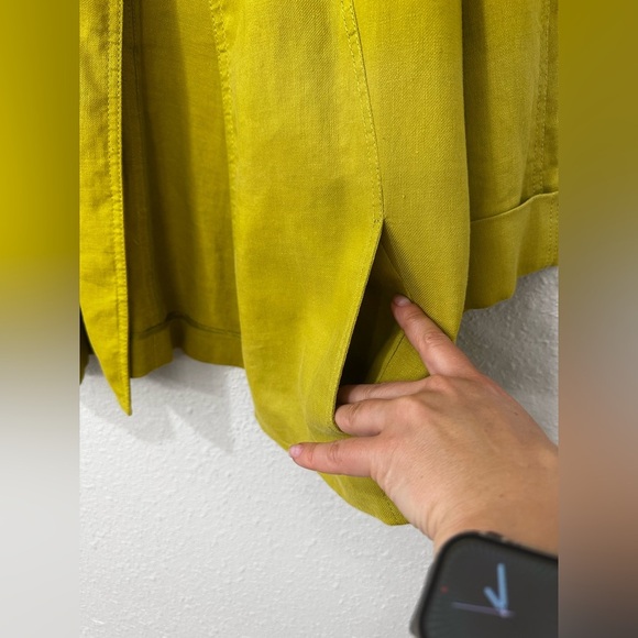 Talbots Pure Irish Linen Green Blazer Size Large - Picture 4 of 10